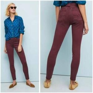AG Adriano Goldschmied The Abby mid-rise skinny burgundy size 26